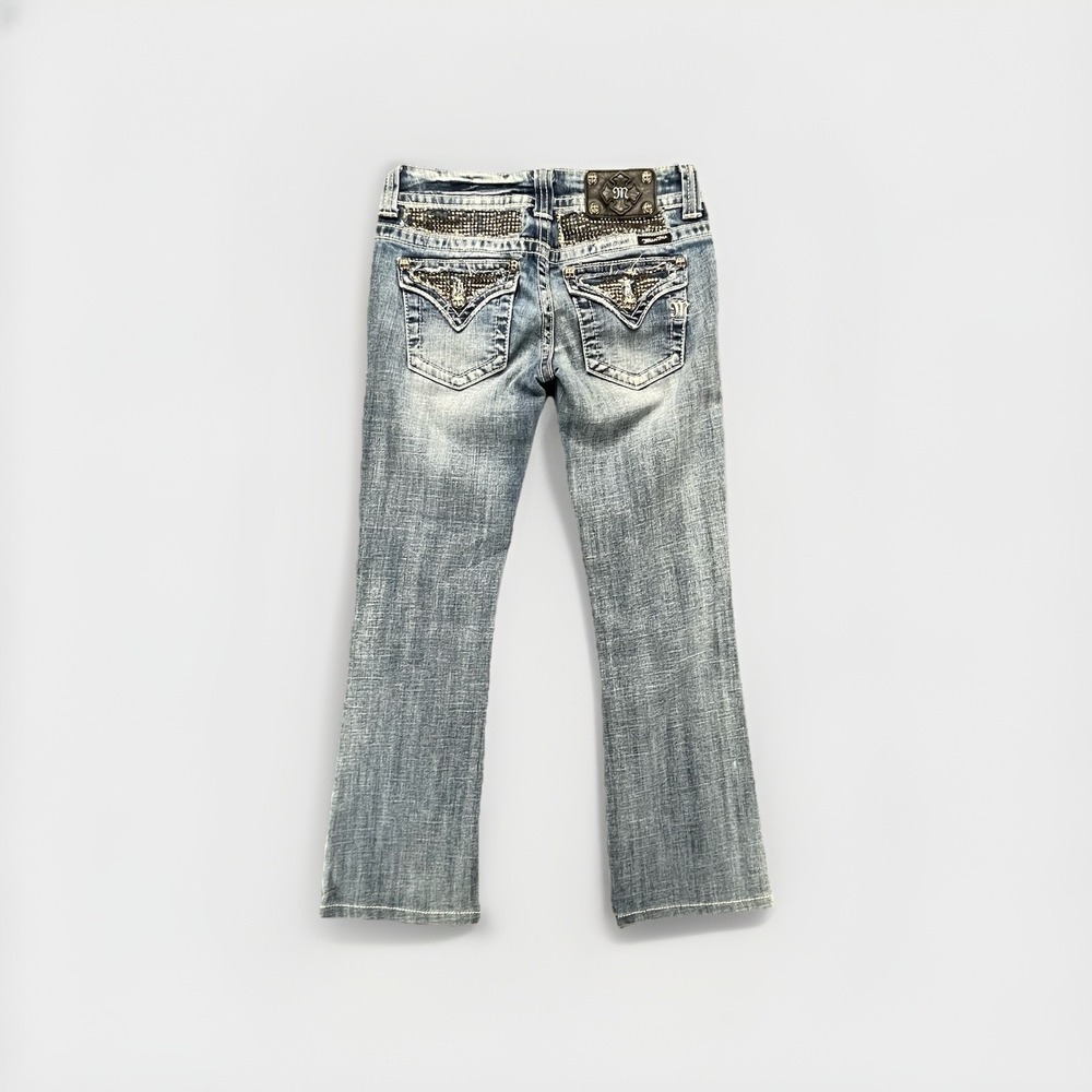 Miss Me Denim Jeans Women's Size‎ 27 Boot Cut JP4221R-3 Bedazzled western rodeo